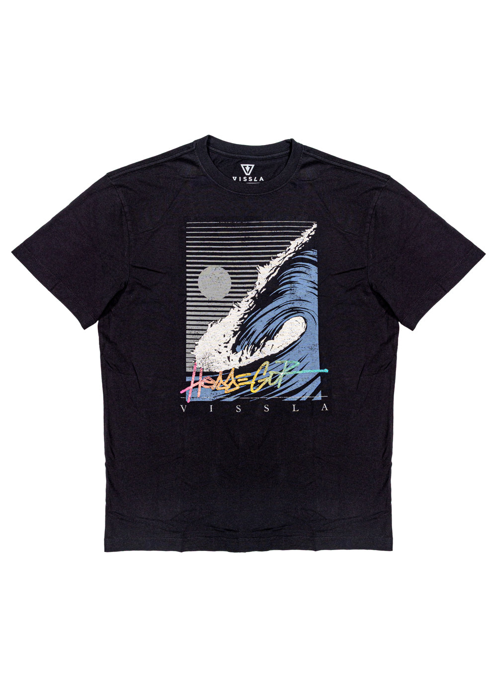 Vissla Hossegor Synthwave Tee in Phantom
