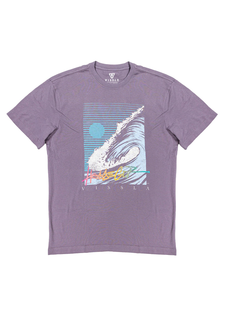 Vissla Hossegor Synthwave Tee in Dusty Lilac