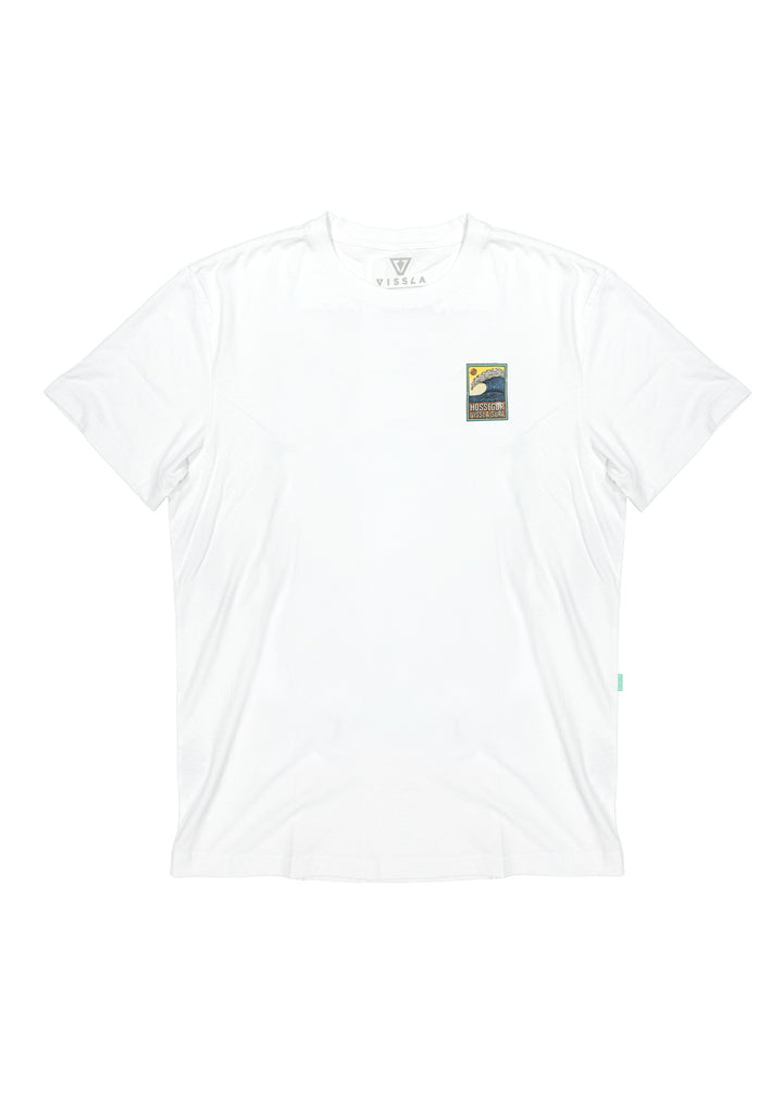 Vissla Hossegor The Wave Tee in White, view 2