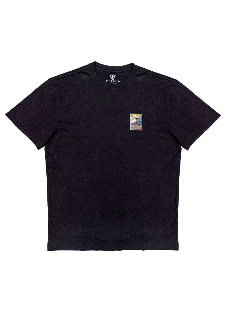 Vissla Hossegor The Wave Tee in Phantom, view 2