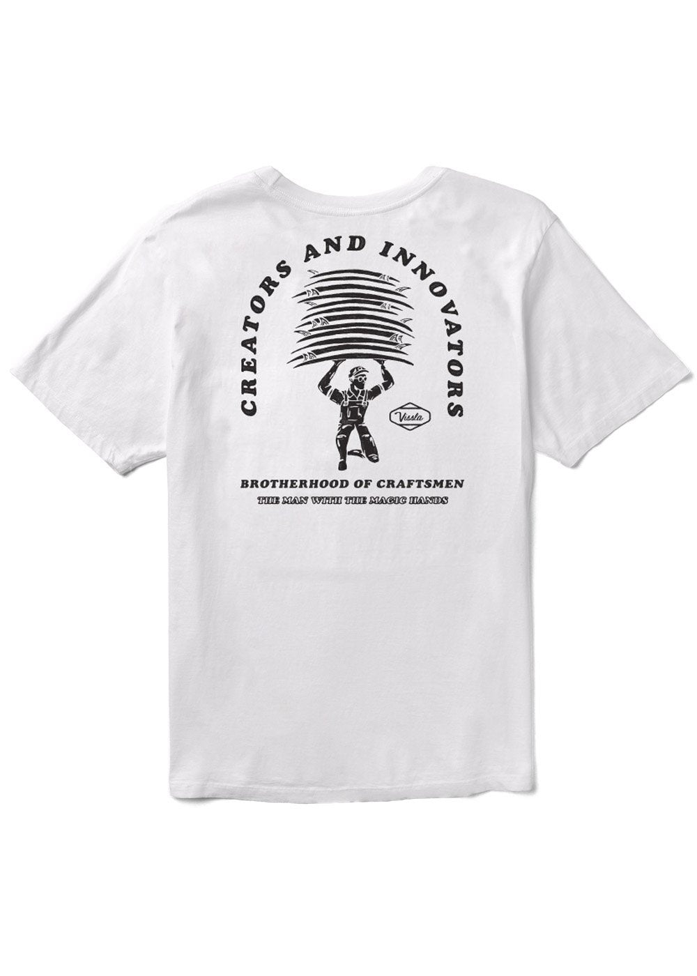 Magic Hands Premium Pkt Tee, WHT