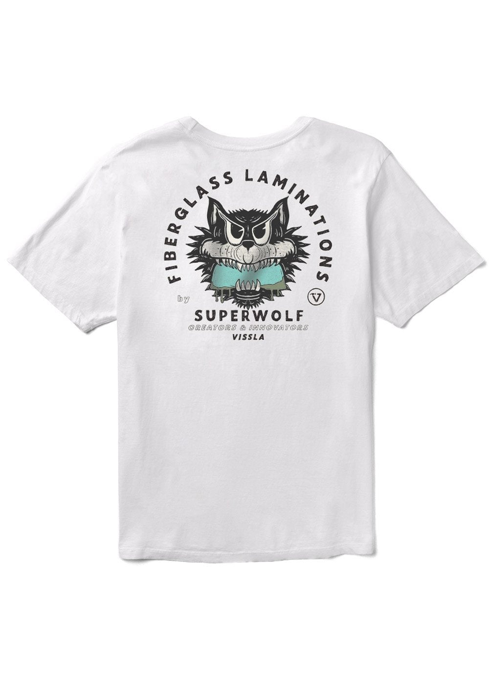 Super Wolf Premium Pkt Tee, WHT