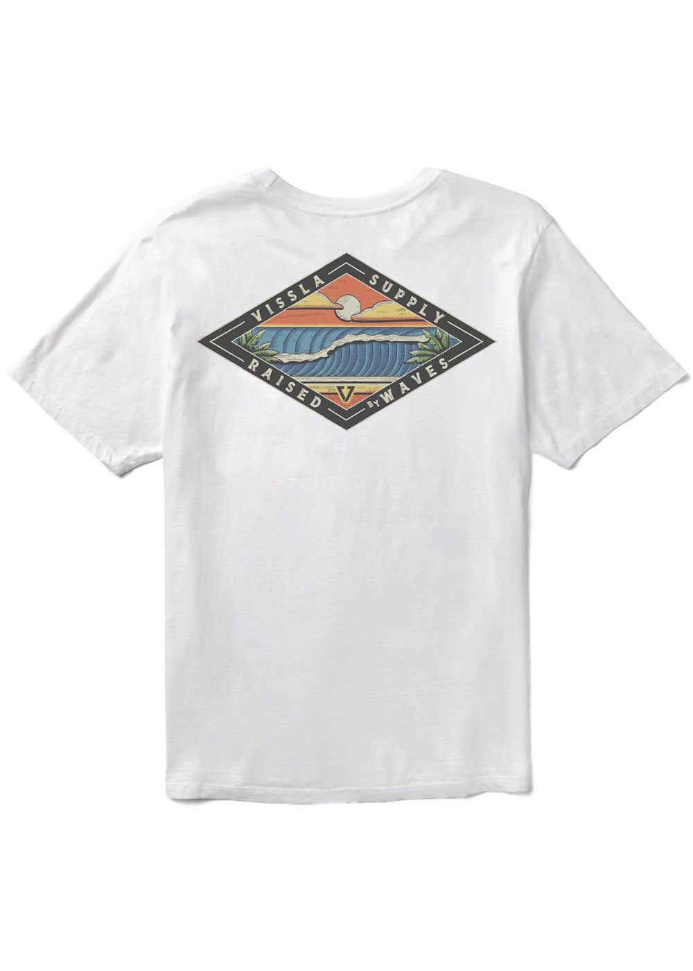 Wave Chasers Premium Organic Pkt Tee, White