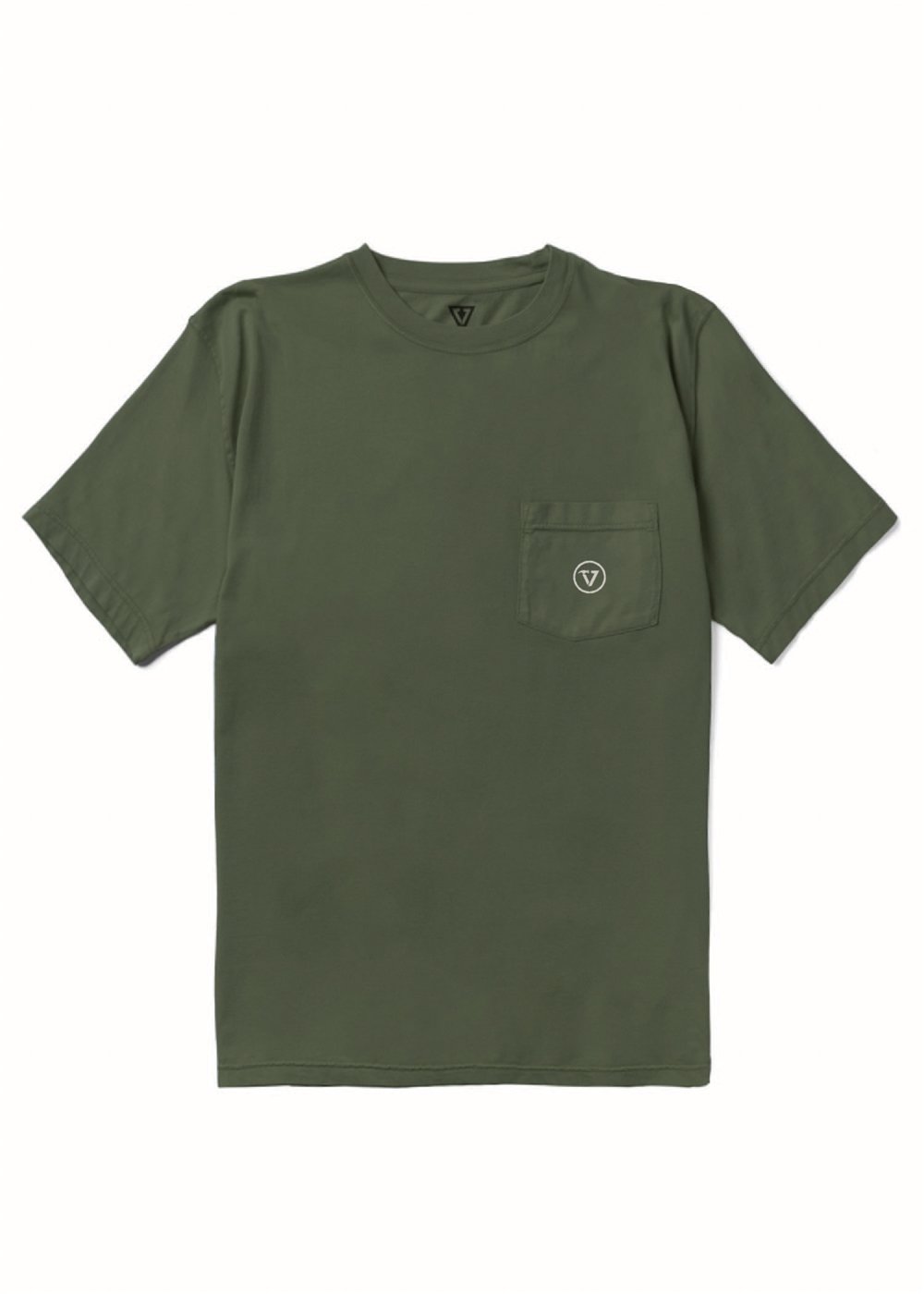 Vissla Shady Shapers Premium Organic Pkt Tee in Surplus, view 2