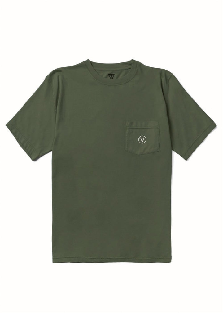 Vissla Shady Shapers Premium Organic Pkt Tee in Surplus, view 2