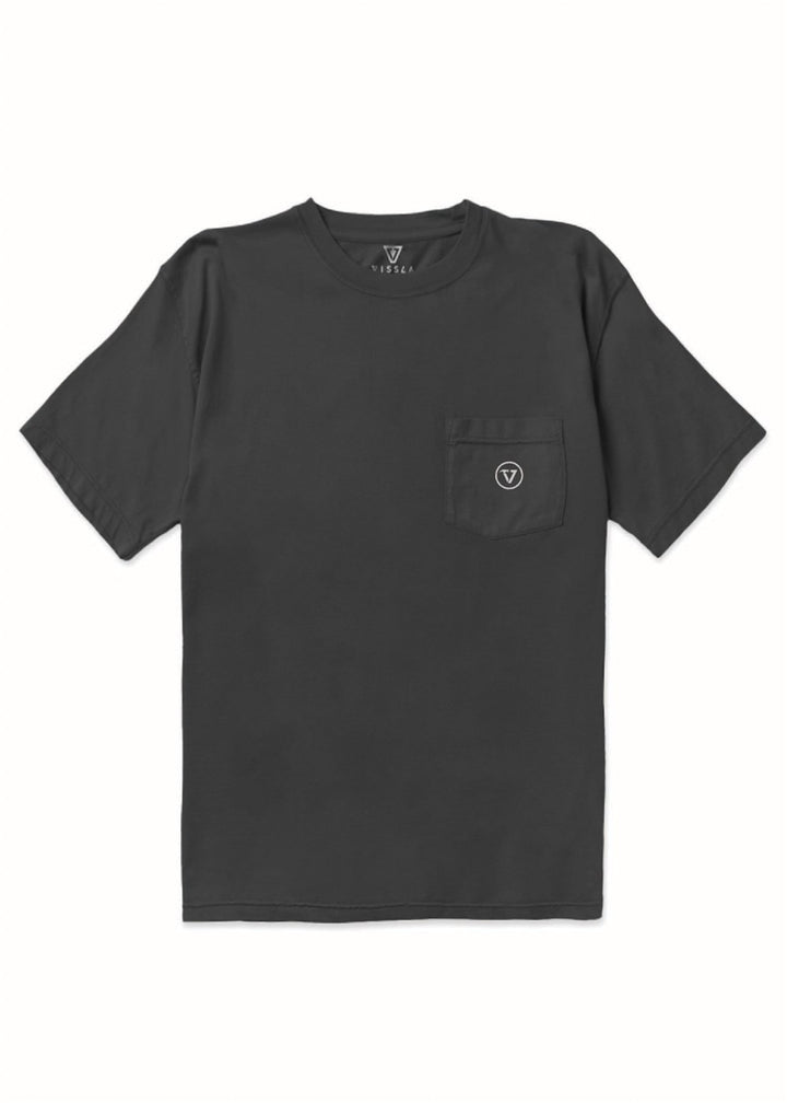 Vissla Shady Shapers Premium Organic Pkt Tee in Phantom, view 2