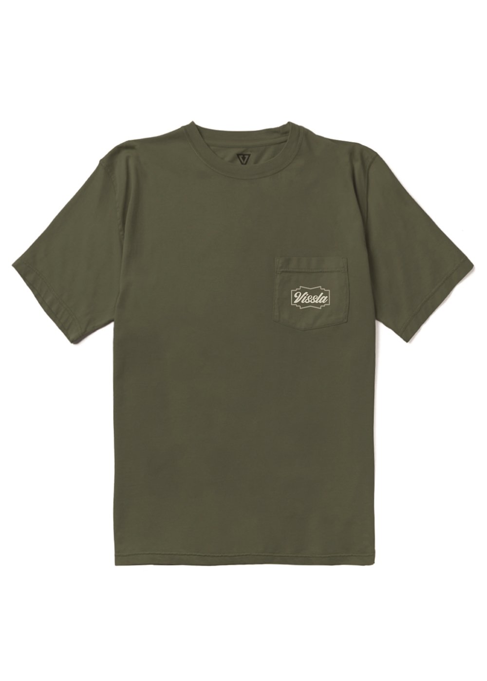 Vissla Ranchero Organic Pocket Tee in Surplus, view 2