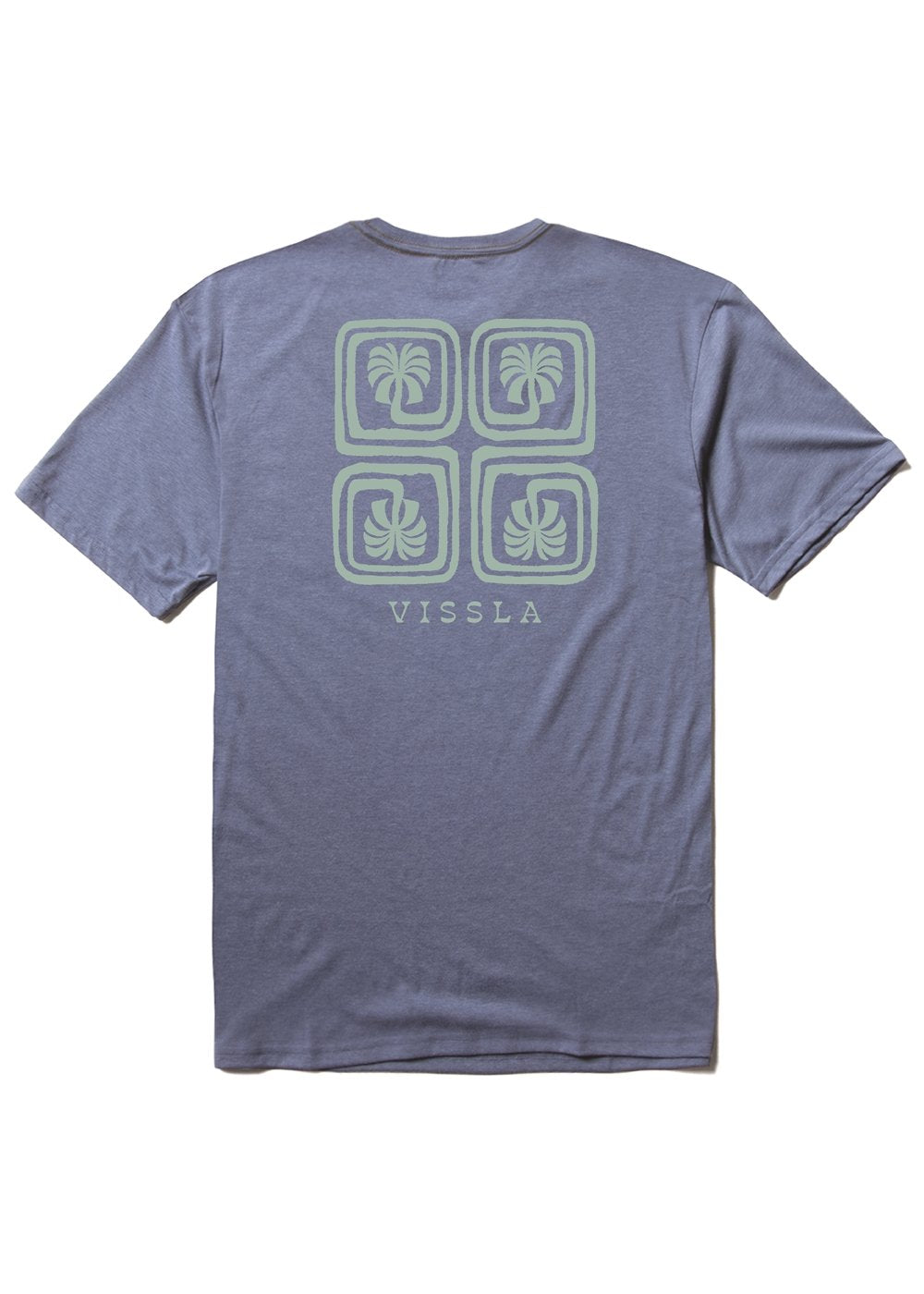 Vissla Lost Coast Comp Lite Eco Drirelease Tee in Harbor Blue Heather