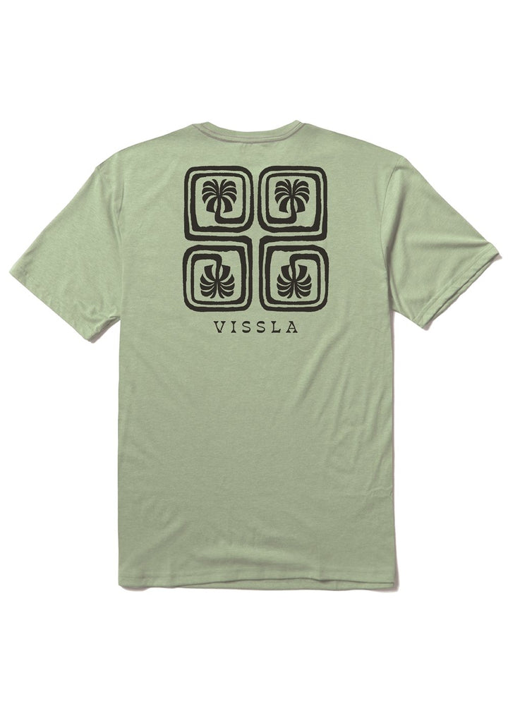 Vissla Lost Coast Comp Lite Eco Drirelease Tee in Light Sage Heather