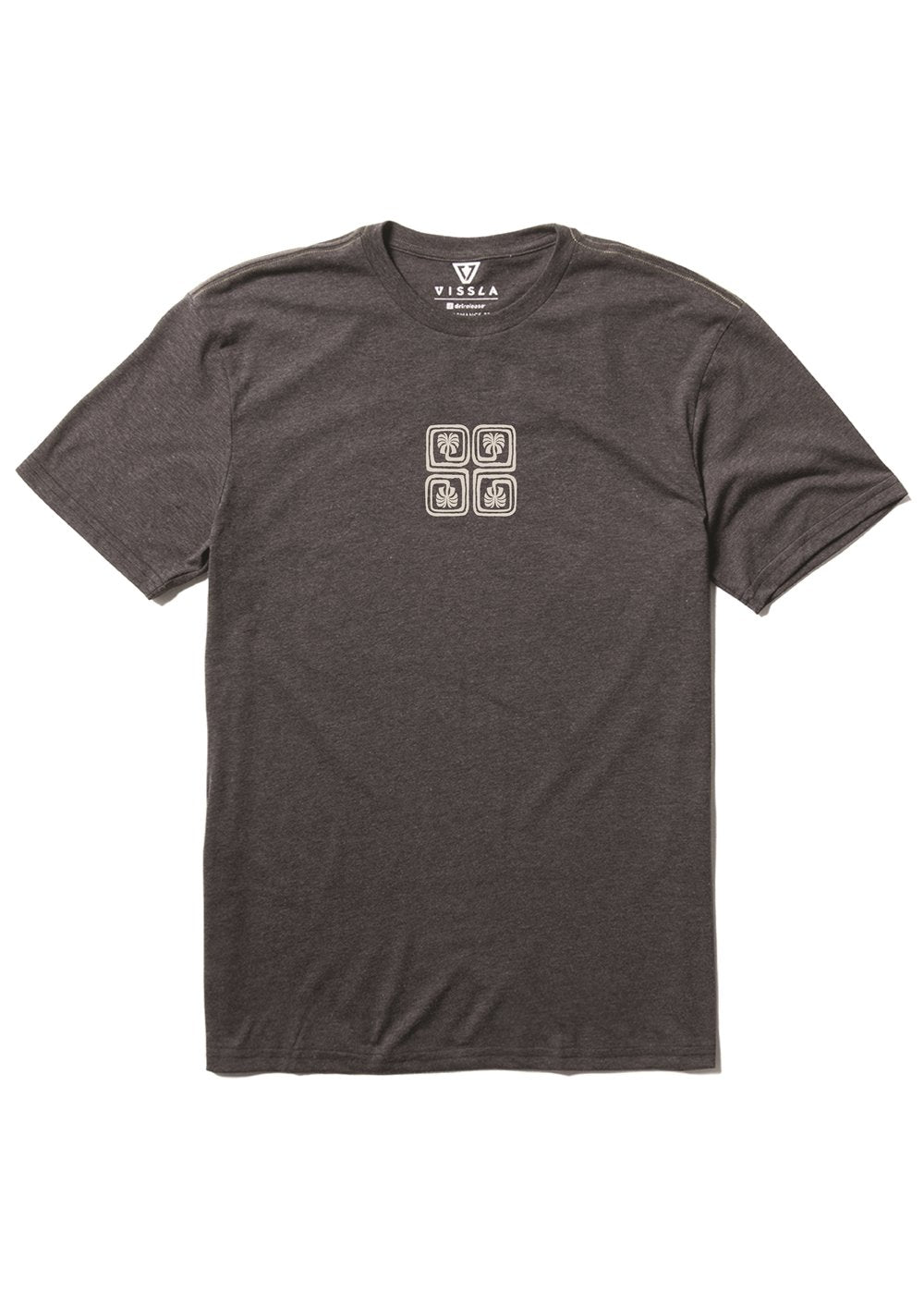 Vissla Lost Coast Comp Lite Eco Drirelease Tee in Black Heather, view 3