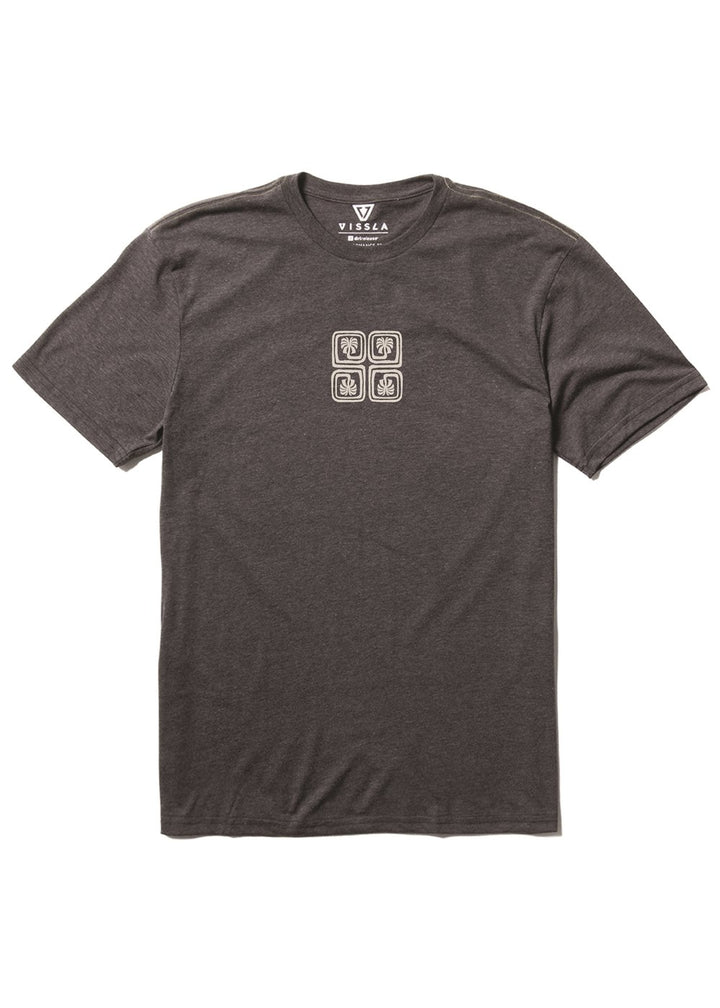 Vissla Lost Coast Comp Lite Eco Drirelease Tee in Black Heather, view 3