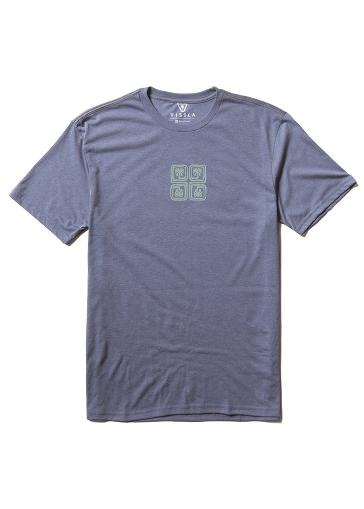 Vissla Lost Coast Comp Lite Eco Drirelease Tee in Harbor Blue Heather, view 2