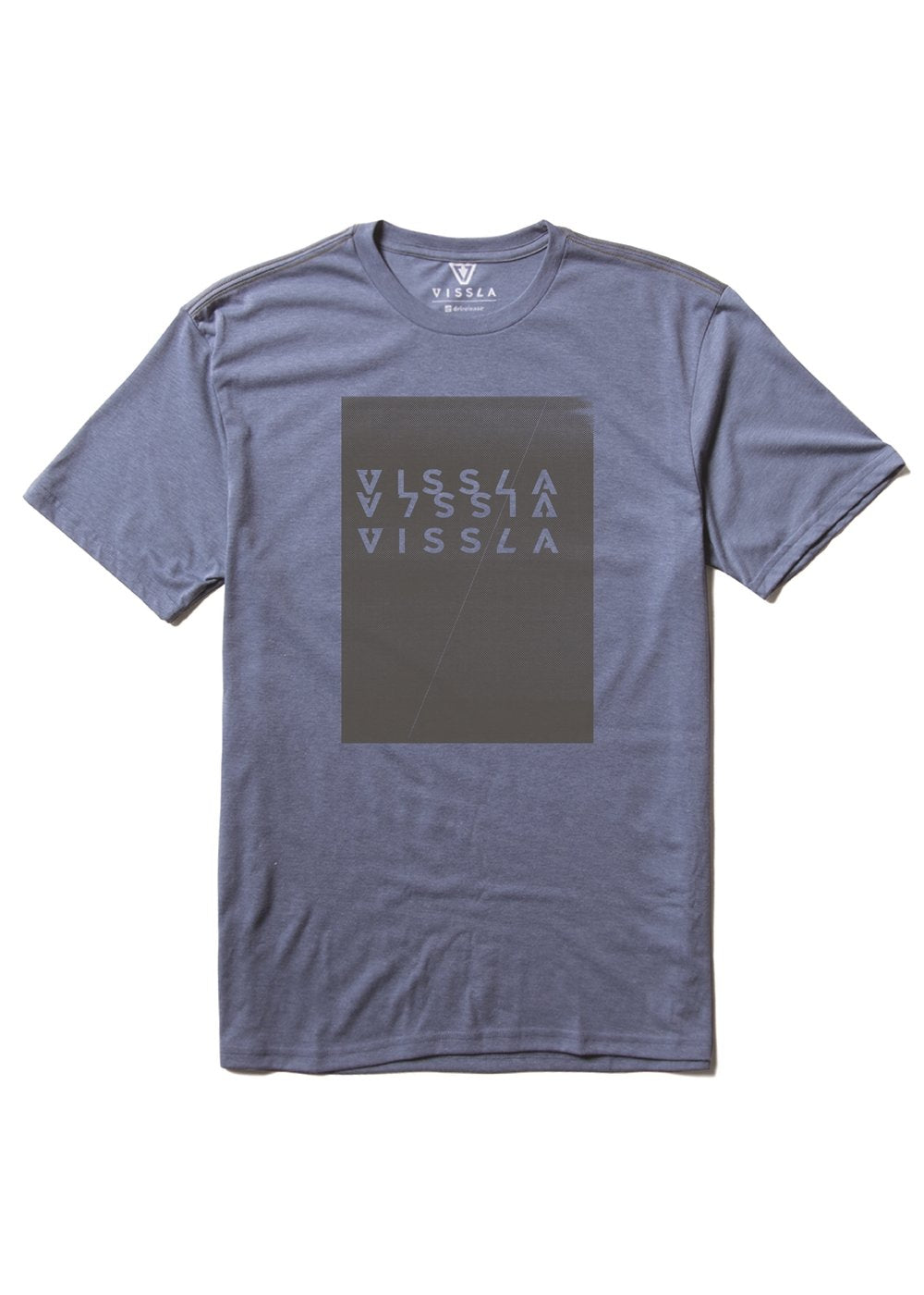 Vissla Toner Coast Comp Lite Eco Drirelease Tee in Harbor Blue Heather