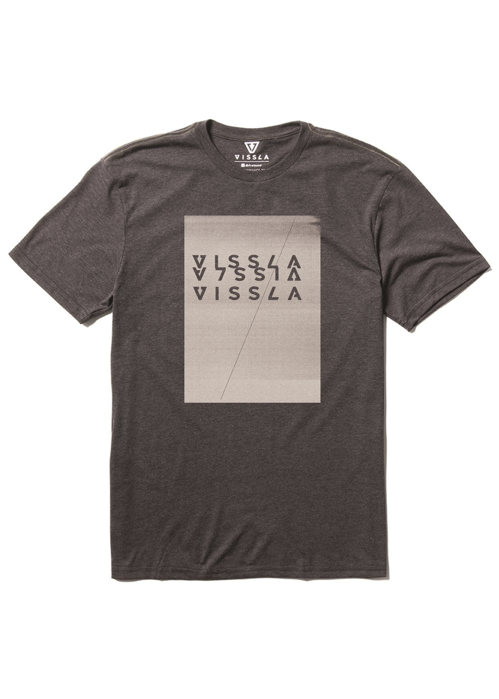 Vissla Toner Coast Comp Lite Eco Drirelease Tee in Black Heather