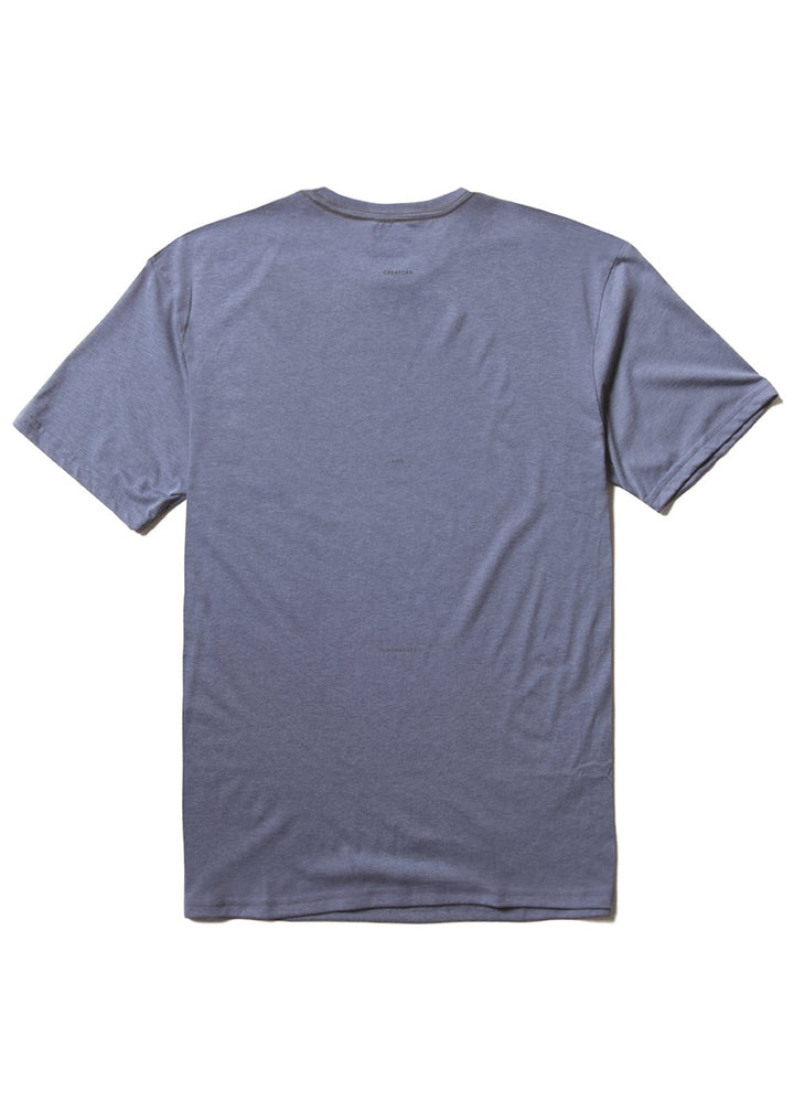Vissla Toner Coast Comp Lite Eco Drirelease Tee in Harbor Blue Heather, view 2