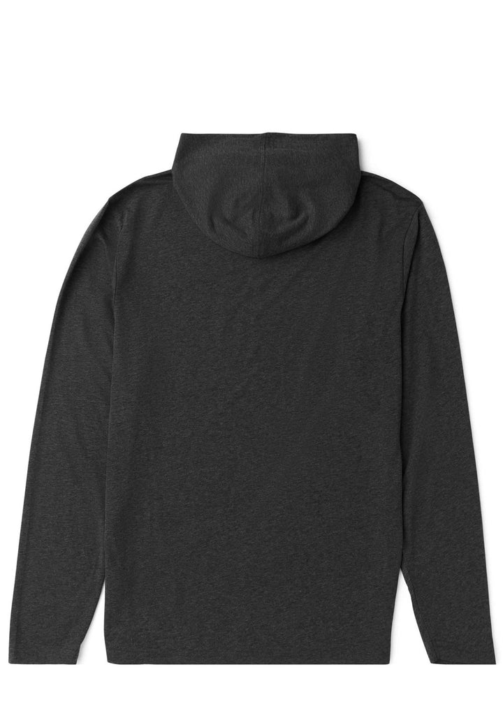 Vissla Comp Lite Eco Drirelease Longsleeve Hooded Tee in Black Heather, view 2