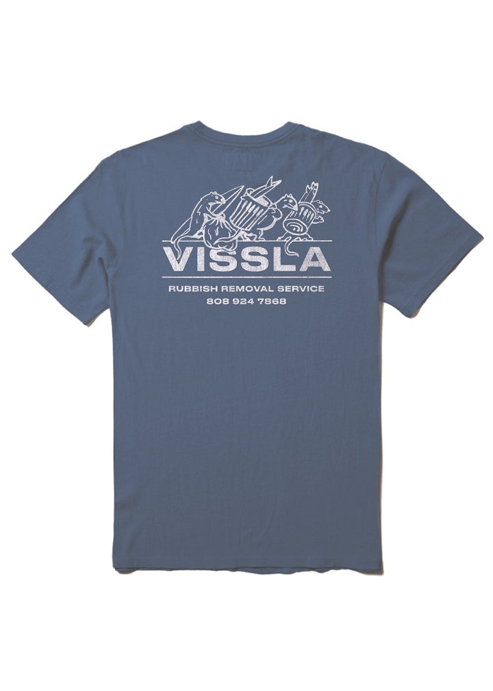 Vissla Rubbish Removal Tee in Blue