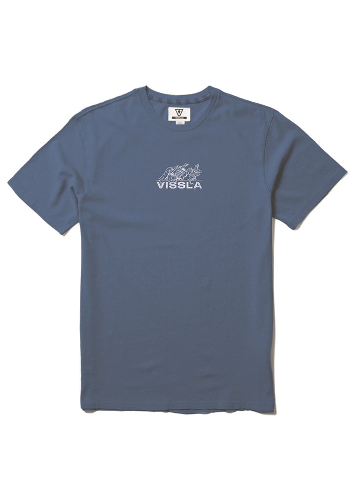 Vissla Rubbish Removal Tee in Blue, view 3