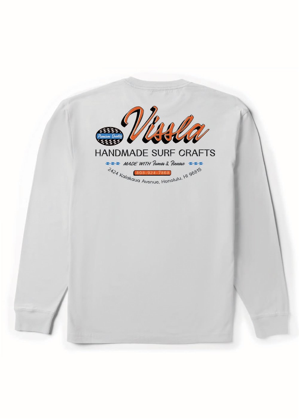 Handmade Premium Ls Pkt Tee WHT