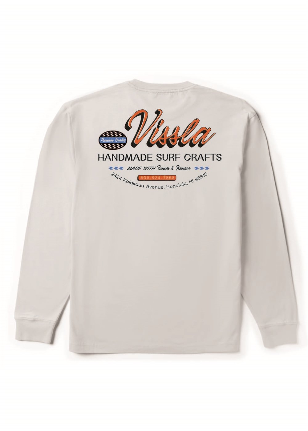 Handmade Premium Ls Pkt Tee WHT