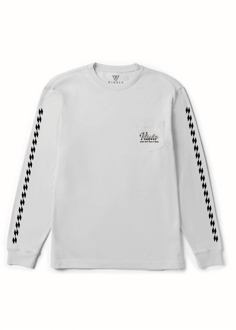 Handmade Premium Ls Pkt Tee WHT