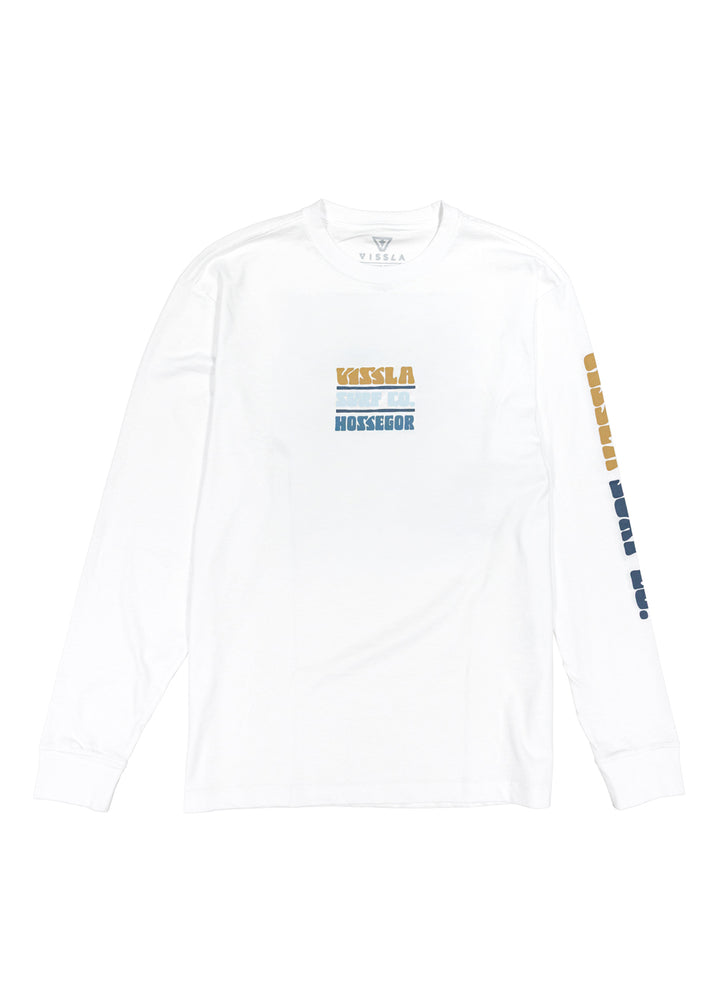 Vissla Hossegor La Graviere Ls Tee in White, view 2