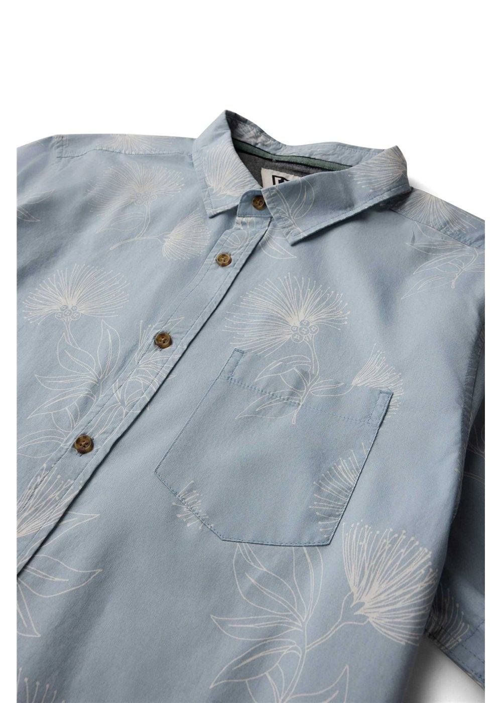 Vissla Happy Hours Eco Shirt in Faded Denim, view 3