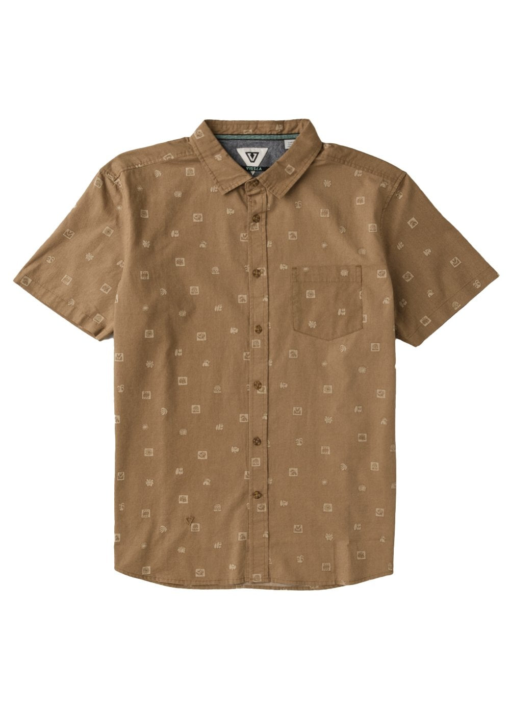 Vissla Ecology Marks Eco Ss Shirt in Dark Khaki