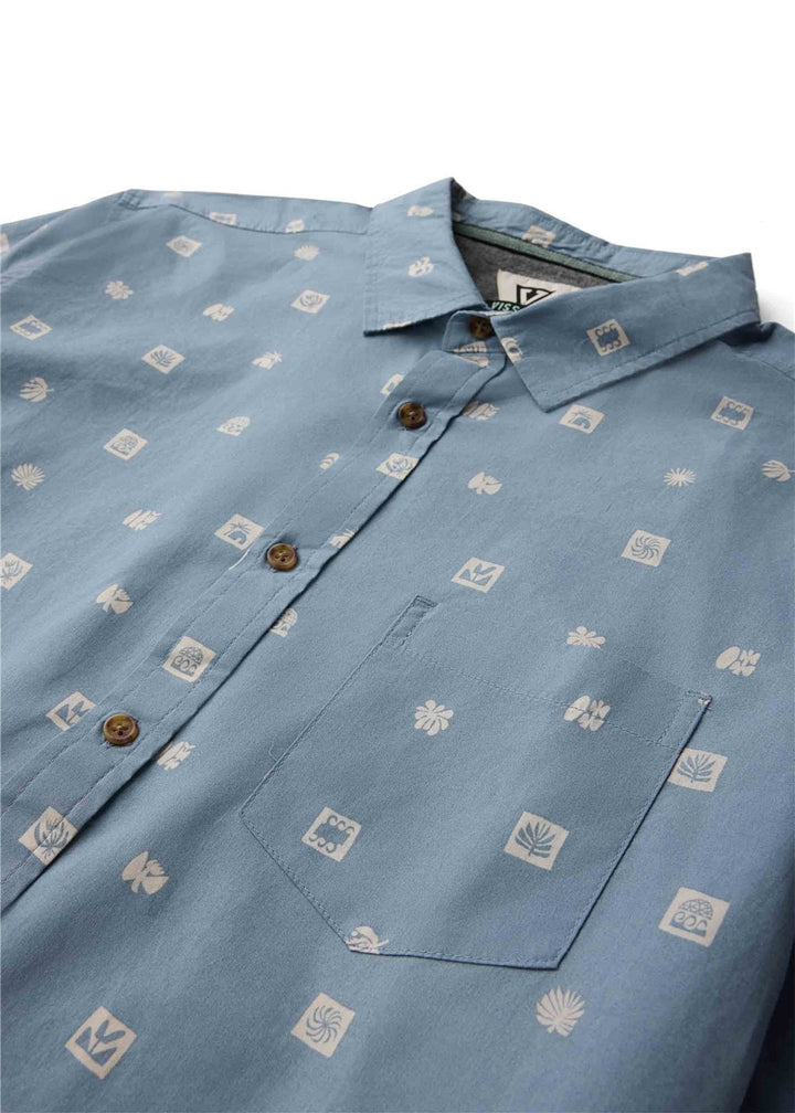 Vissla Ecology Marks Eco Shirt in Faded Denim, view 3