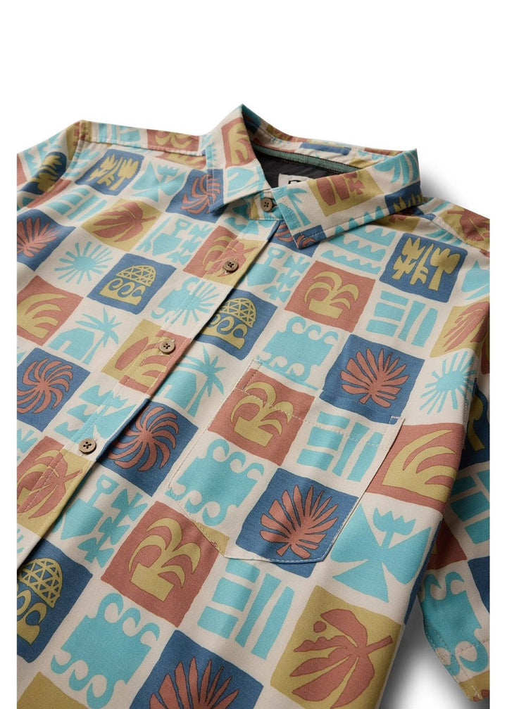 Vissla Ecology Center Hybrid Eco Ss Shirt in Sand, view 3