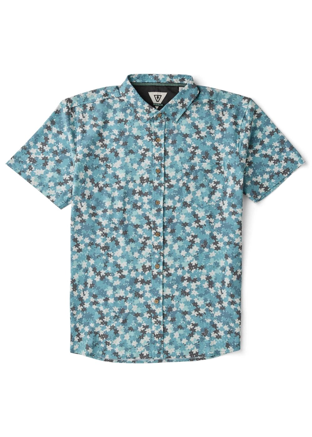 Vissla Jungalo Hybrid Eco Shirt in Maui Blue