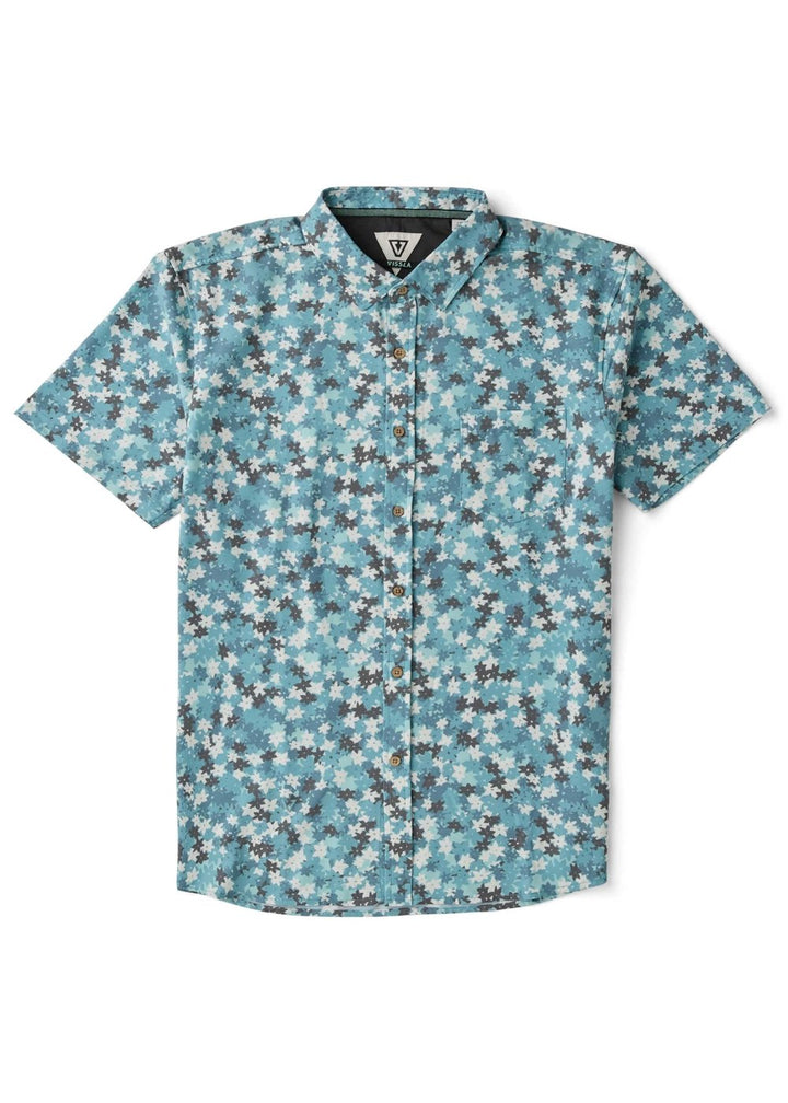 Vissla Jungalo Hybrid Eco Shirt in Maui Blue