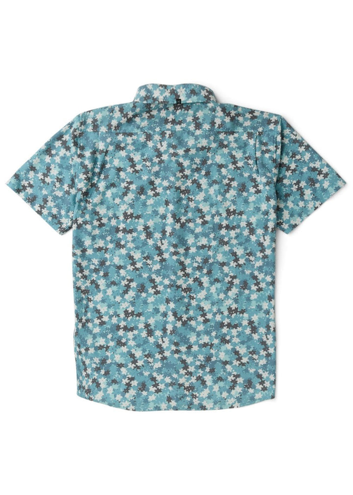 Vissla Jungalo Hybrid Eco Shirt in Maui Blue, view 2