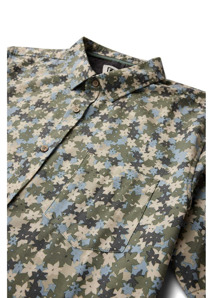 Vissla Jungalo Hybrid Eco Shirt in Army, view 4