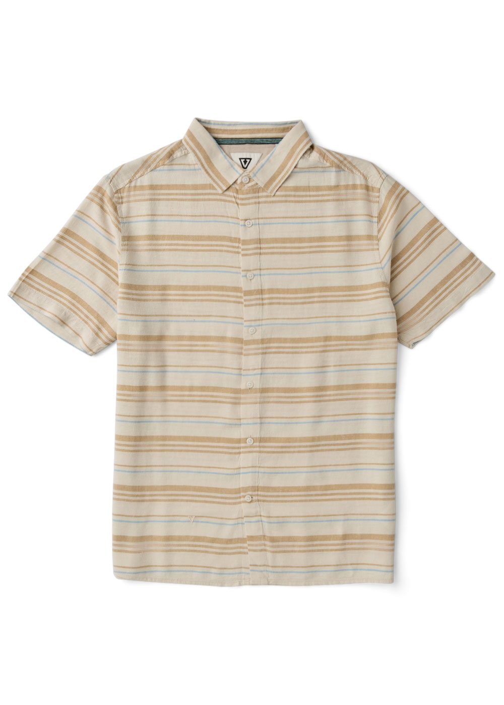 Vissla Grad Stripe Shirt in Dark Sand