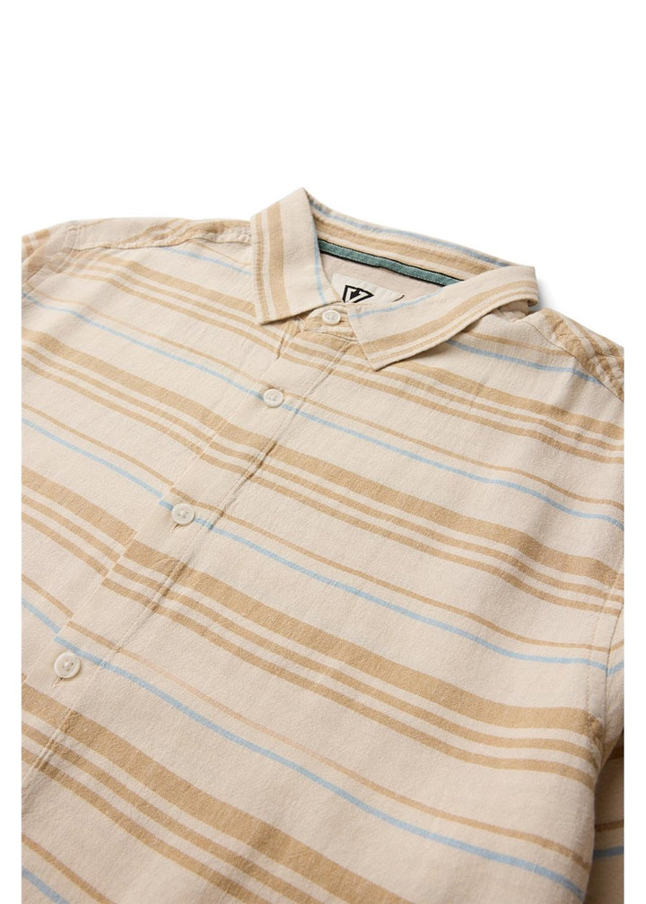 Vissla Grad Stripe Shirt in Dark Sand, view 4