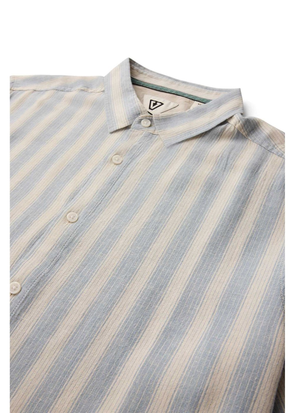 Vissla Grad Stripe Shirt in Faded Denim, view 4