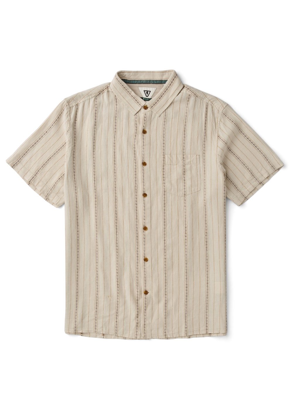 Vissla Linen Pin Shirt in Sand