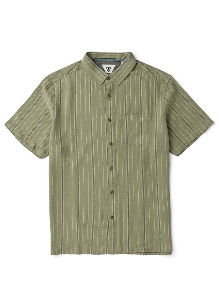 Vissla Linen Pin Shirt in Sage
