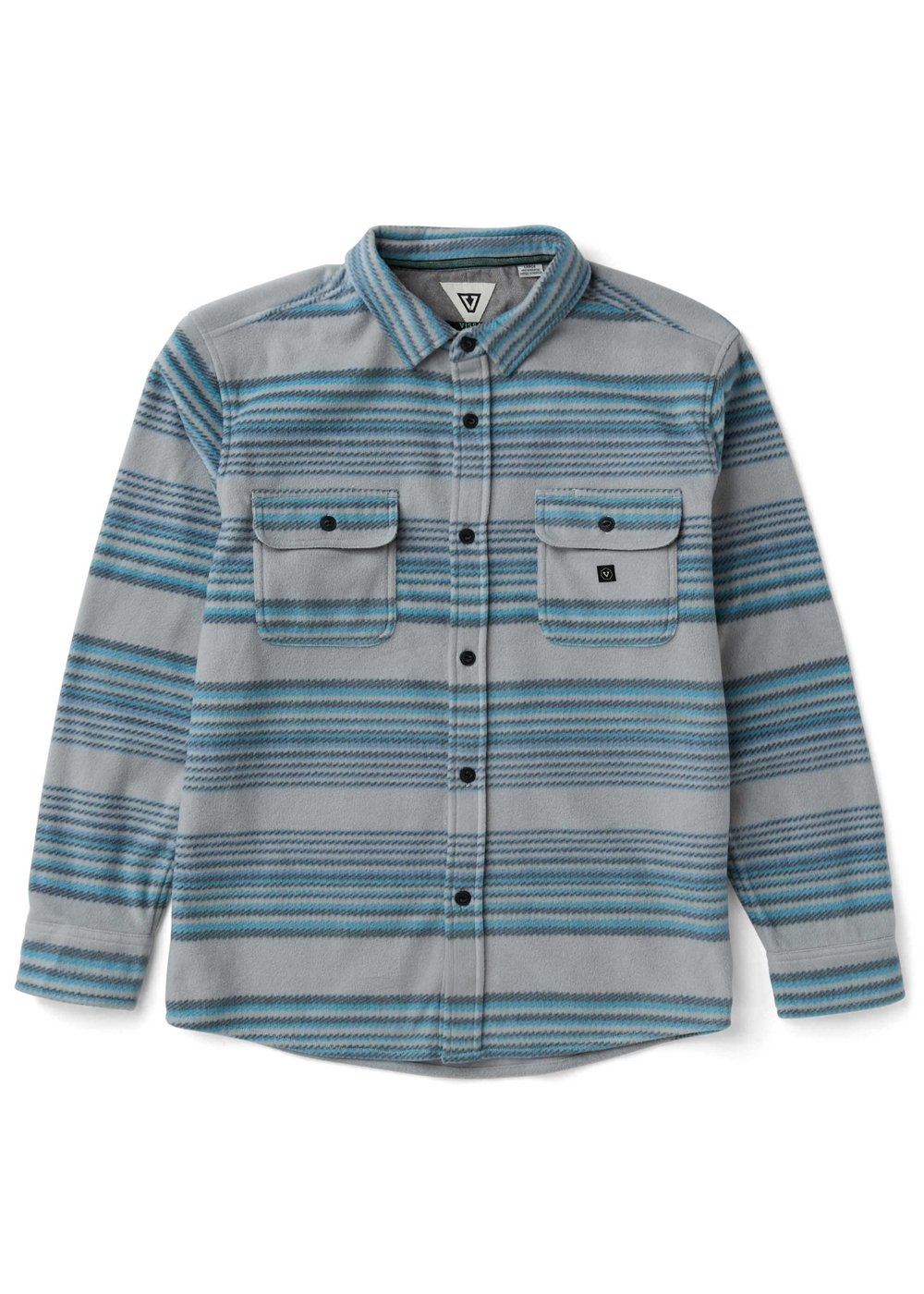 Vissla Eco-Zy Ls Polar Flannel in Storm Grey