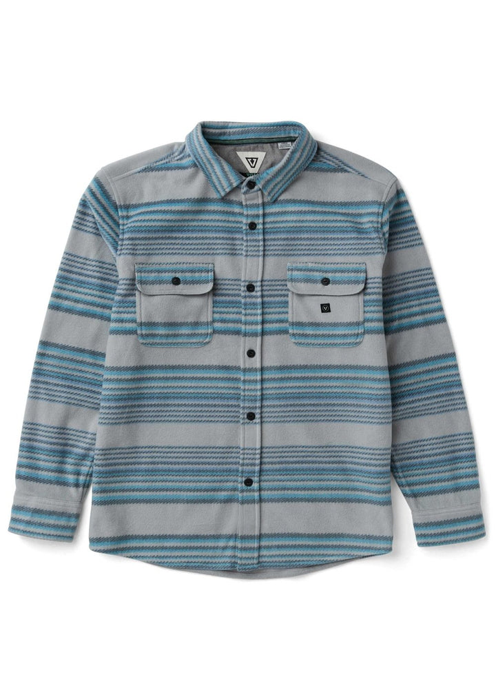 Vissla Eco-Zy Ls Polar Flannel in Storm Grey