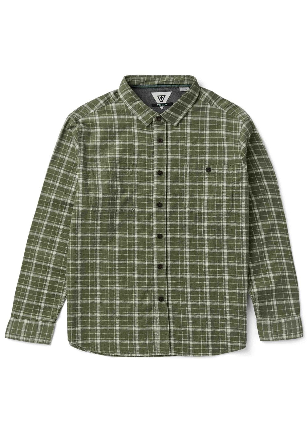 Vissla Rails Cord Printed Eco Ls Shirt in Sage