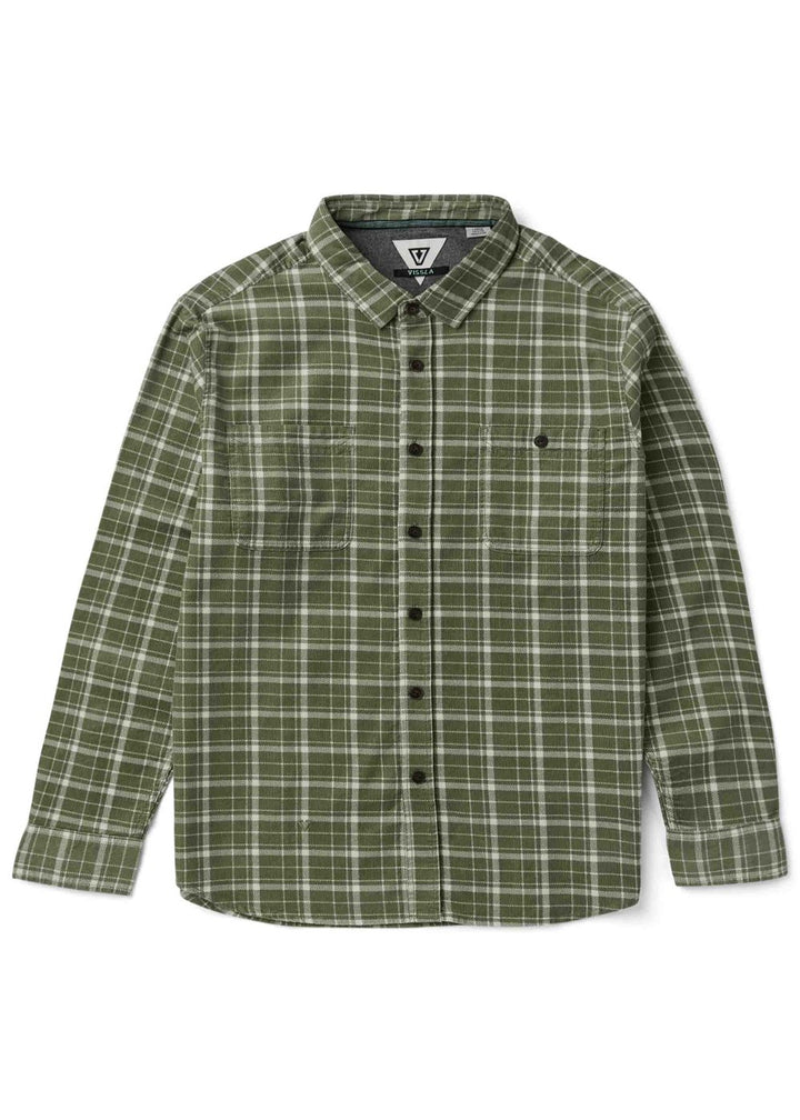 Vissla Rails Cord Printed Eco Ls Shirt in Sage