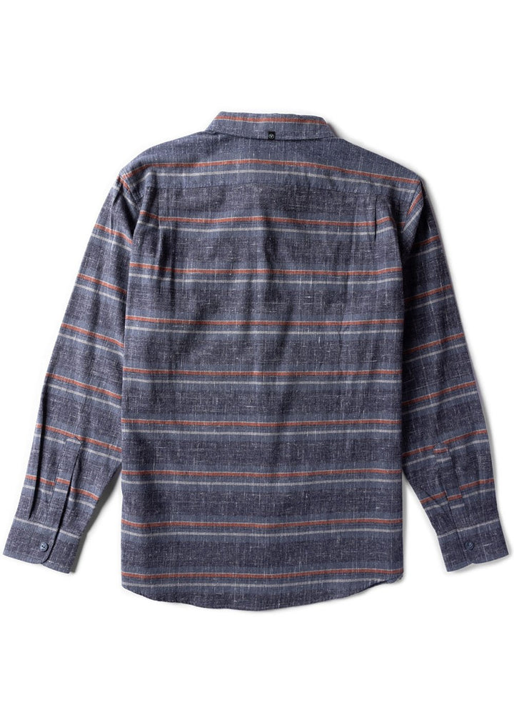 Vissla Central Coast Eco Ls Flannel in Navy Heather, view 2