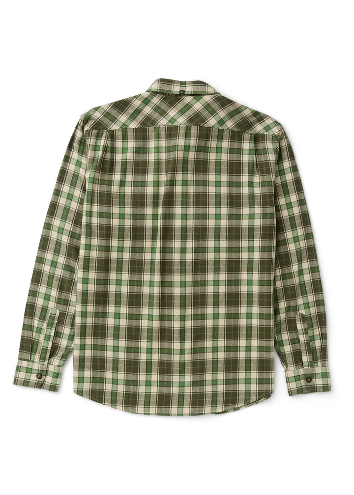 Vissla Central Coast Eco Ls Flannel in Vintage Green, view 3