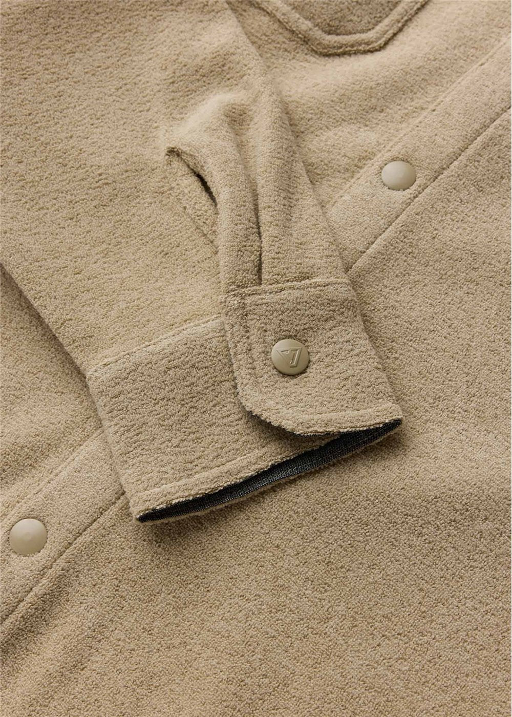 Vissla Looper Polar Terry Eco Shirt in Light Khaki, view 3