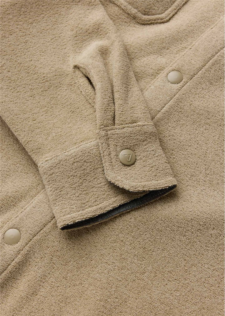 Vissla Looper Polar Terry Eco Shirt in Light Khaki, view 3