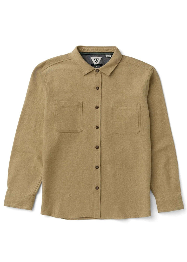 Vissla Shaper Eco Ls Flannel in Dark Sand