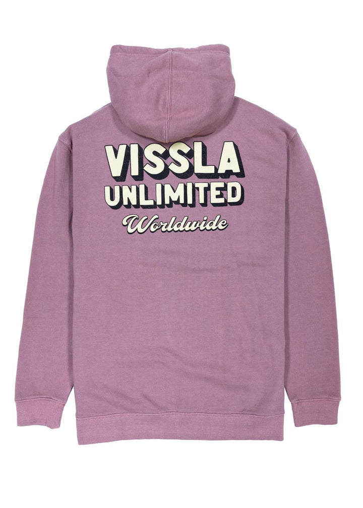 Vissla Drop Down Eco Fleece Pull Over Hoodie in Rose