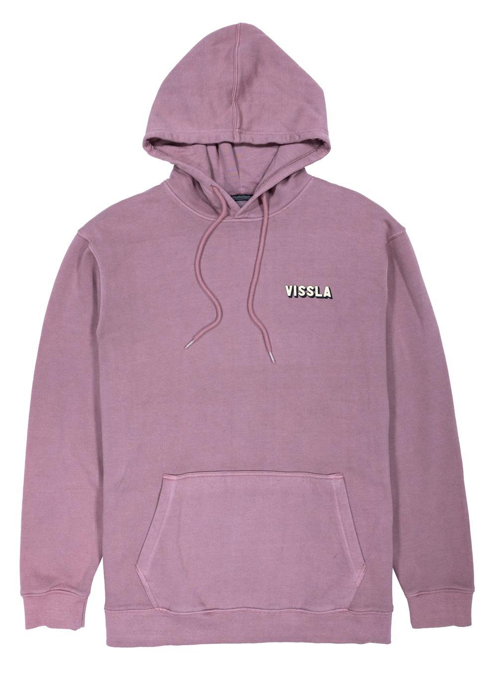Vissla Drop Down Eco Fleece Pull Over Hoodie in Rose, view 2